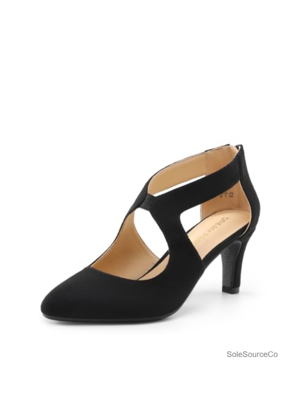 Faux Suede Kitten Heels Pointed Toe Pumps Women's Dress Shoes